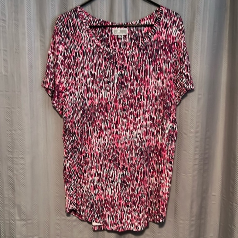JM Collection Streaked Top